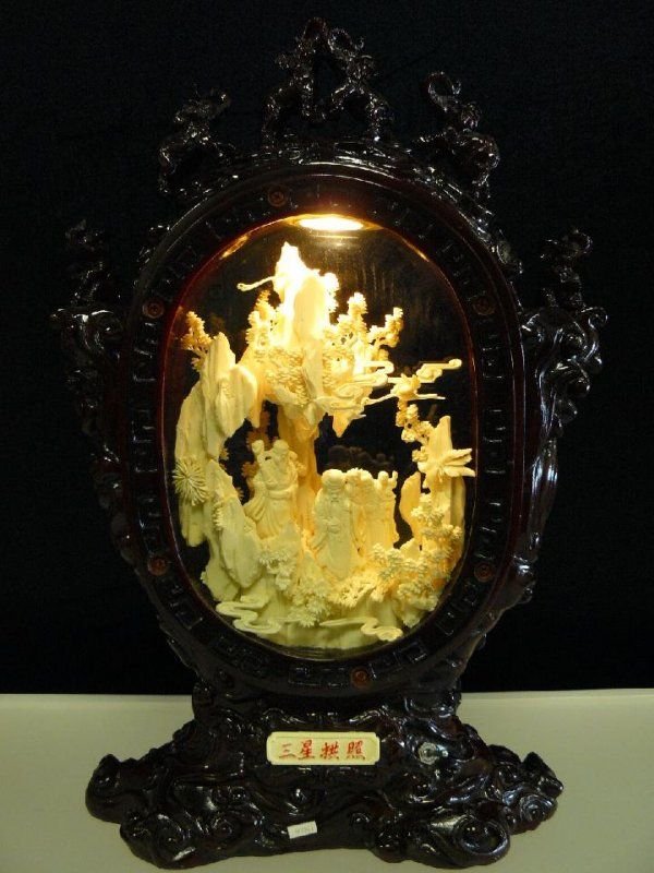 Framed Bone Fairies Mountain w/Light