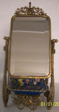 Porcelain Ring Holder with Mirror: PORCELAIN RING HOLDER WITH MIRROR TALL 11 INCH, WIDTH 5 INCH