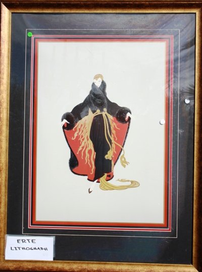 Erte - Foubourg 22x30: Lithograph of the famous Erte painting Foubourg. Comes with COA 1047CCO