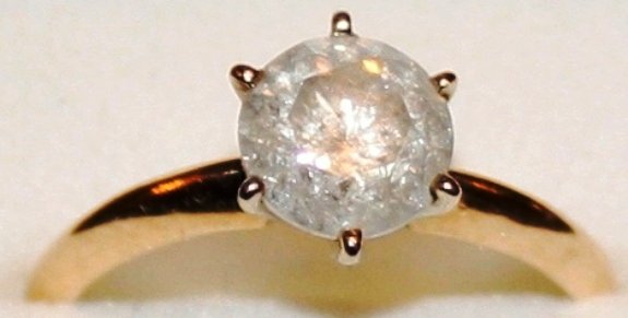 Ladies 14K Gold Diamond Ring 1.00ctw Diamond: Ladies 14K Gold Diamond Ring 1.00ctw Diamond Solitaire. Ring comes with appraisal 162CCJ