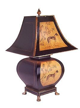 Hand Painted Dog Table Lamp