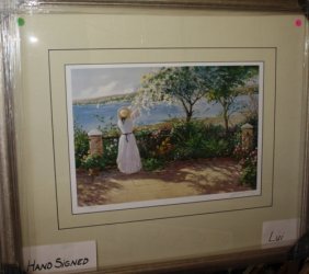 Hand Signed #'d Lithograph Lui: Hand signed limited edition lithograph by artist Robert Lui "