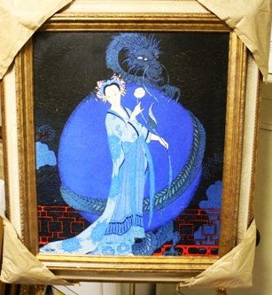 Ltd. Ed. Giclee Barbier: limited edition giclee by artist George Barbier beautifully framed comes with pictured coa