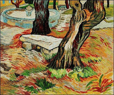 Van Gogh - The Bench at Saint Remy: Hand painted oil on 20 x 24 stretched canvas with COA. Authorized in-house artist signed limited edition.