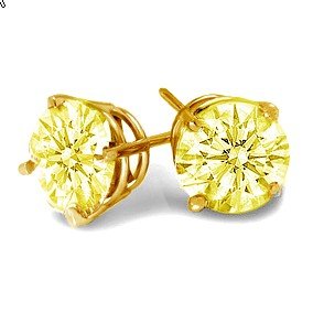 0.75 Ct Twt Yellow Diamond Earrings in 14k White o: ITEM: Earrings METAL/MATERIAL: 14K White or Yellow Gold METAL WEIGHT: 1 Grams NAME: Diamond SHAPE: Round CUT: Brilliant COLOR: Yellow ORIGIN: Africa SIZE: 5 mm TREATMENT: Color Treated CLARITY: SI2 NU