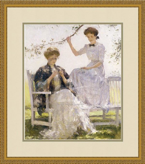 Sunshine And Shadow by Benson 125-108: A member of the Ten American Painters and an important figure in the Boston School, Frank W. Benson was one of the first American artists to combine the figure with the Impressionist landscape. His im