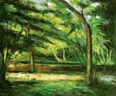 Cezanne - The Etang de Soeurs at Osny: Hand painted oil signed limited edition oil on canvas, 20x24 unframed stretched, signed authorized in house artist in a limited edition series (rr) of a famous Cezanne painting, The Etang de Soeurs at