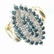 1003: 2 ctw. Blue & White Diamond 10K Gold Ring RD-403