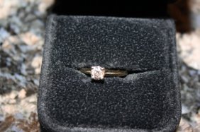 VVS1 14K Diamond Solitaire Ring: VVS1 14K Diamond Solitaire total estimated diamond weight is .33 ctw. cc