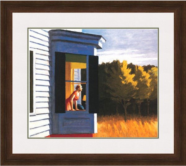 Cape Cod Morning by Edward Hopper Item: 132-26: Edward Hopper was born in the small Hudson River town of Nyack, New York State on the 22nd July 1882. Hopper didn't have many friends as a child, as he preferred activities on his own such as reading