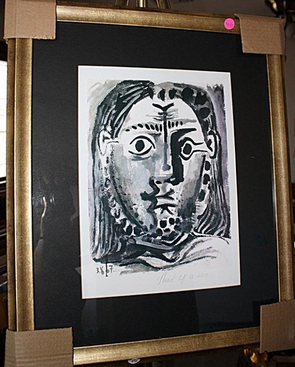 "Head of a Man" by Picasso: Pablo Diego José Francisco de Paula Juan Nepomuceno María de los Remedios Cipriano de la Santísima Trinidad Ruiz y Picasso (25 October 1881 – 8 April 1973) was a Spanish painter, draughtsman, and