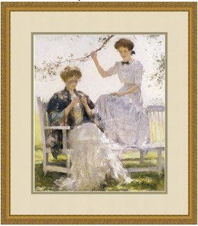 94M: Sunshine And Shadow by Benson 125-108: A member of the Ten American Painters and an important figure in the Boston School, Frank W. Benson was one of the first American artists to combine the figure with the Impressionist landscape. His im