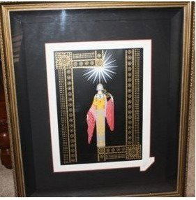 368A: Hand Signed Ltd. Ed. Erte Serigraph: Hand signed limited edition serigraph by artist Erte beautifully framed comes with coa