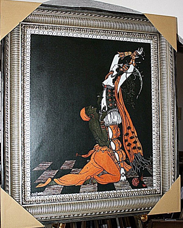 George Barbier "Nikinsky" Giclee: George Barbier "Nikinsky" Giclee on Canvas. Approx. size: 29"x30". Comes Beautifully framed with COA. CC