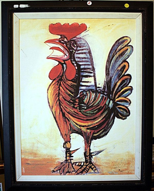"Le Coq" by Picasso: Pablo Diego José Francisco de Paula Juan Nepomuceno María de los Remedios Cipriano de la Santísima Trinidad Ruiz y Picasso (25 October 1881 – 8 April 1973) was a Spanish painter, draughtsman, and