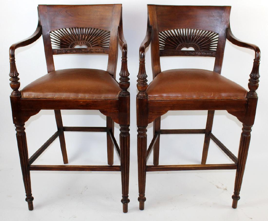 Pair of mahogany barstools (1 of 5)