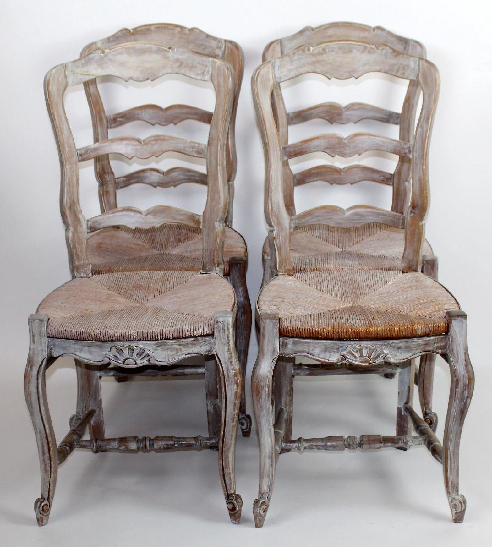 Lot of 4 French Provincial ladder back chairs (1 of 1)
