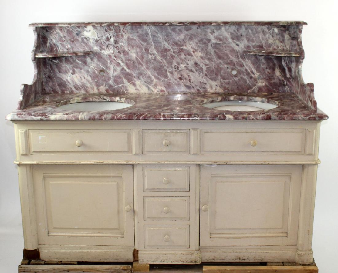 French painted double lavabo (1 of 6)