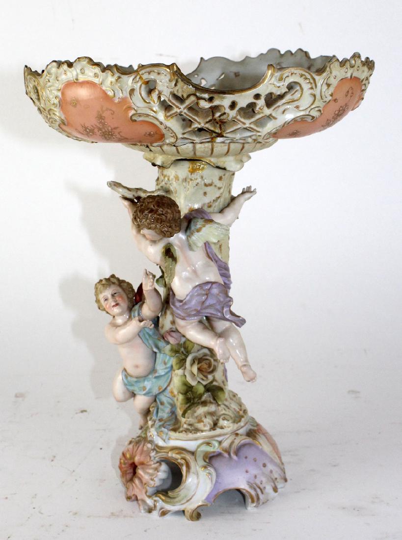 Dresden porcelain compote with cherubs (1 of 7)