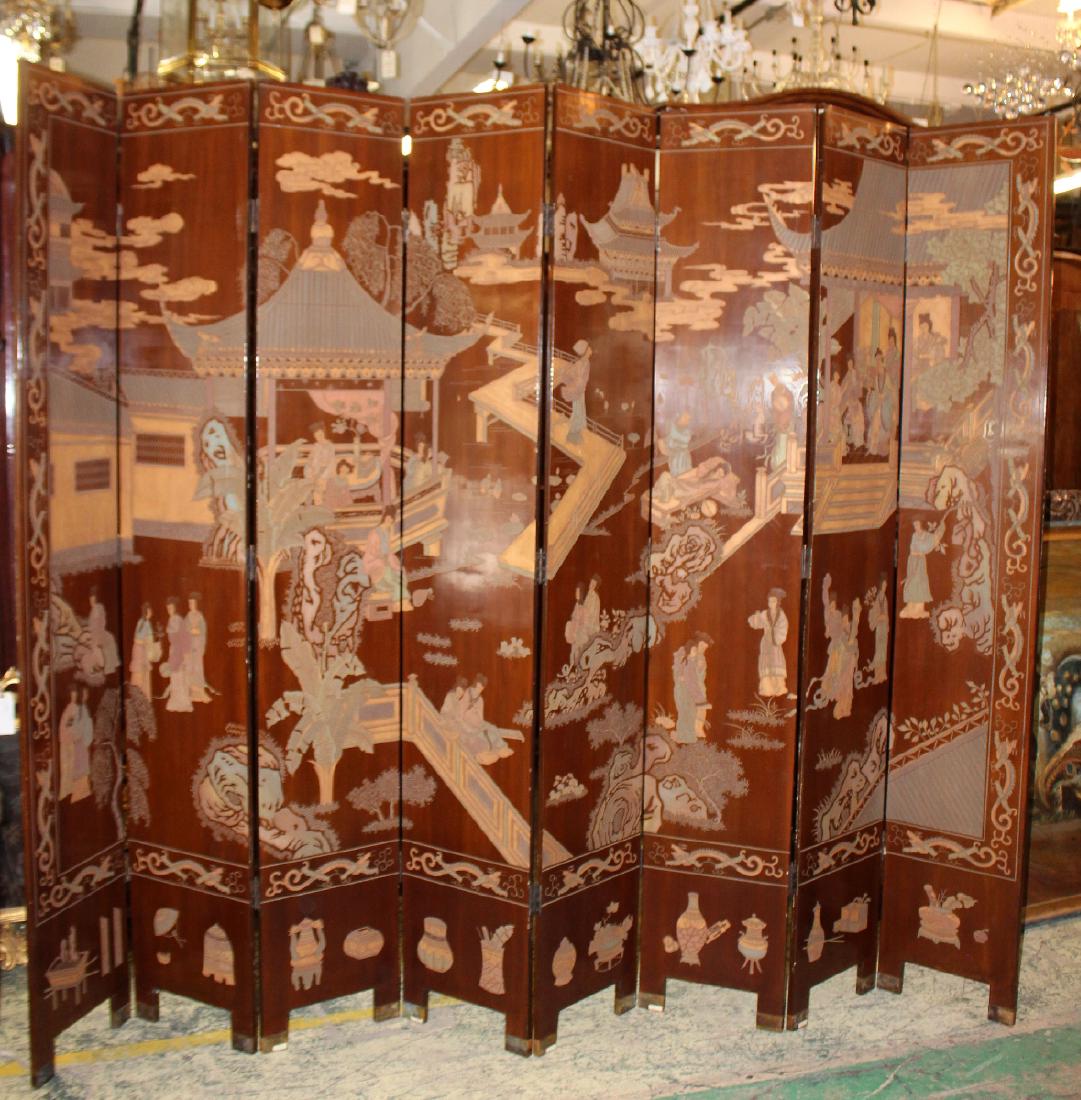 Oriental style 8-panel room divider. (1 of 1)