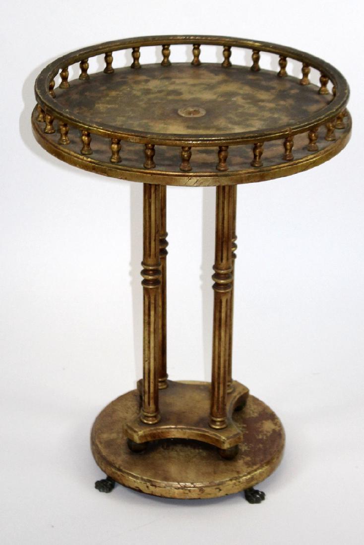 Round LXVI style painted gold table (1 of 4)