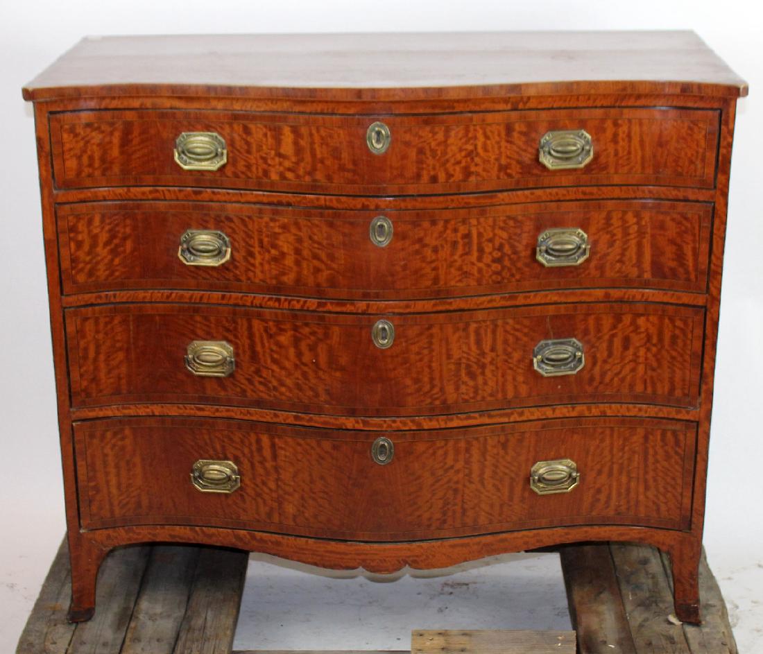 English serpentine front chest of drawers (1 of 7)