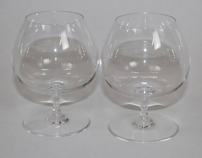 Pair Of Baccarat Crystal Brandy Snifters