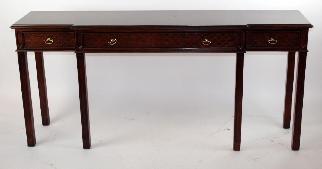Century mahogany 3 drawer console (1 of 4)