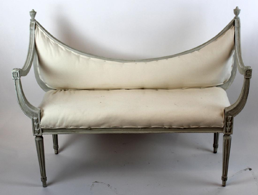 Painted Neo classical style bench (1 of 5)