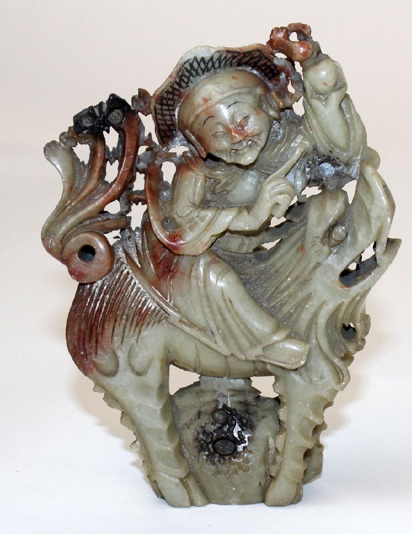 Chinese carved soapstone figurine (1 of 2)