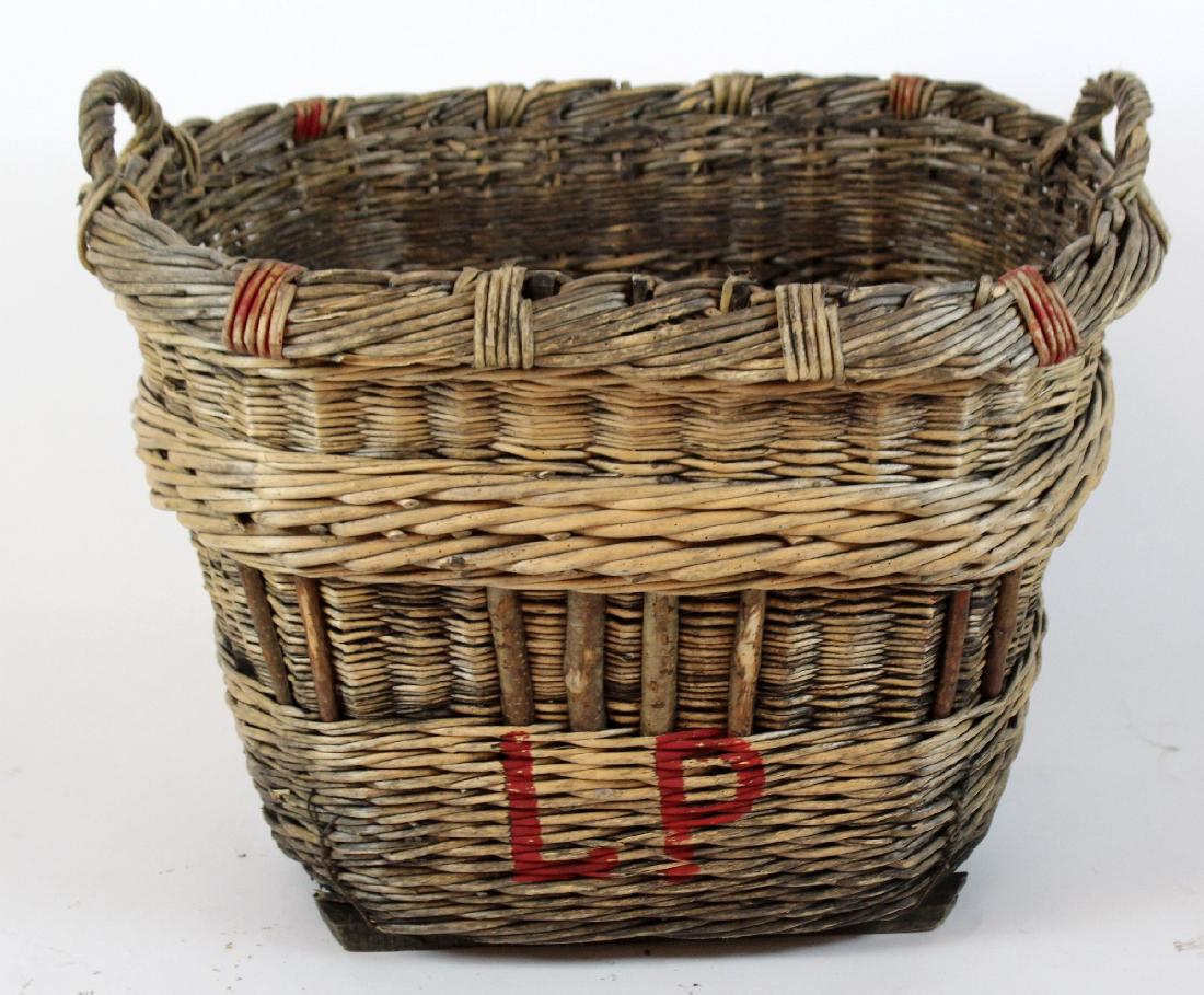 French wicker oval grape harvest basket (1 of 4)