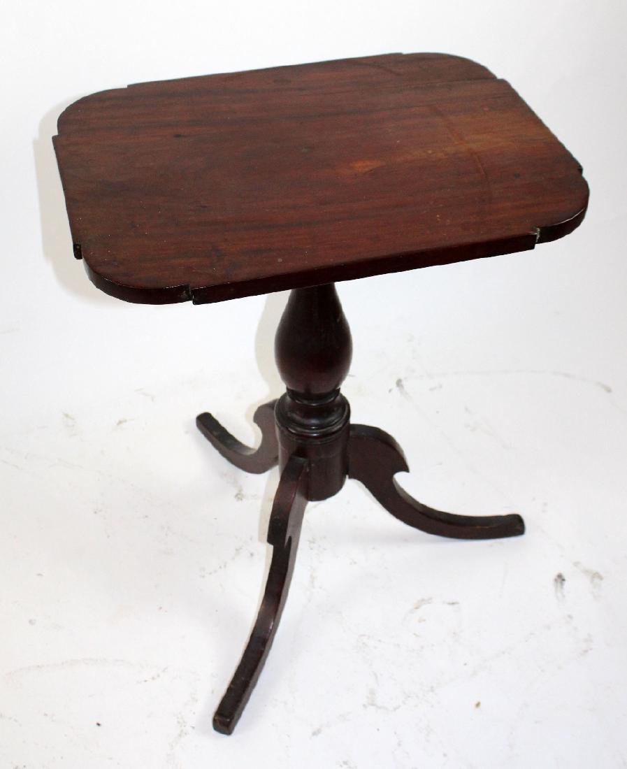 English pedestal base mahogany side table (1 of 4)
