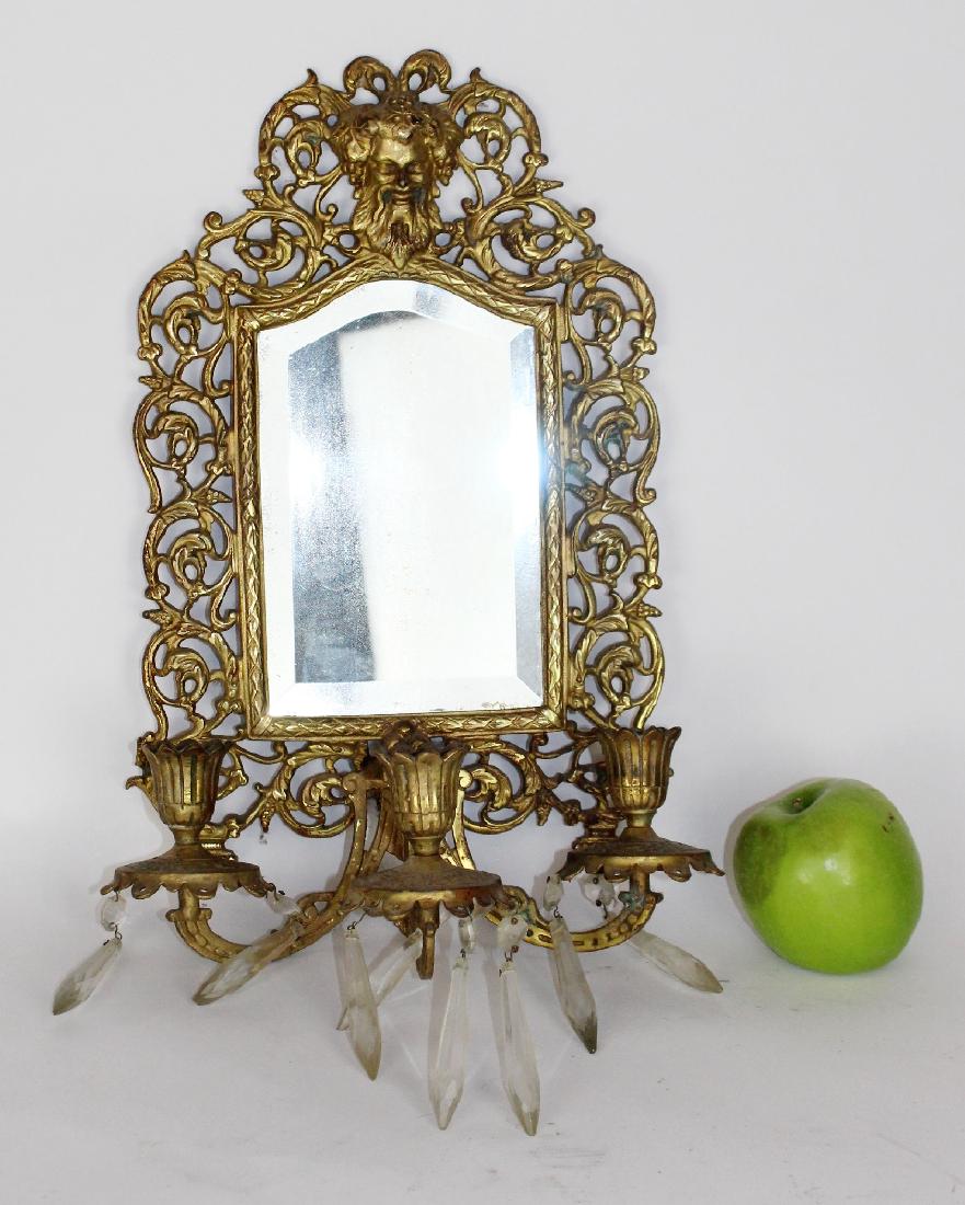 Bradley & Hubbard gilt metal wall sconce (1 of 7)