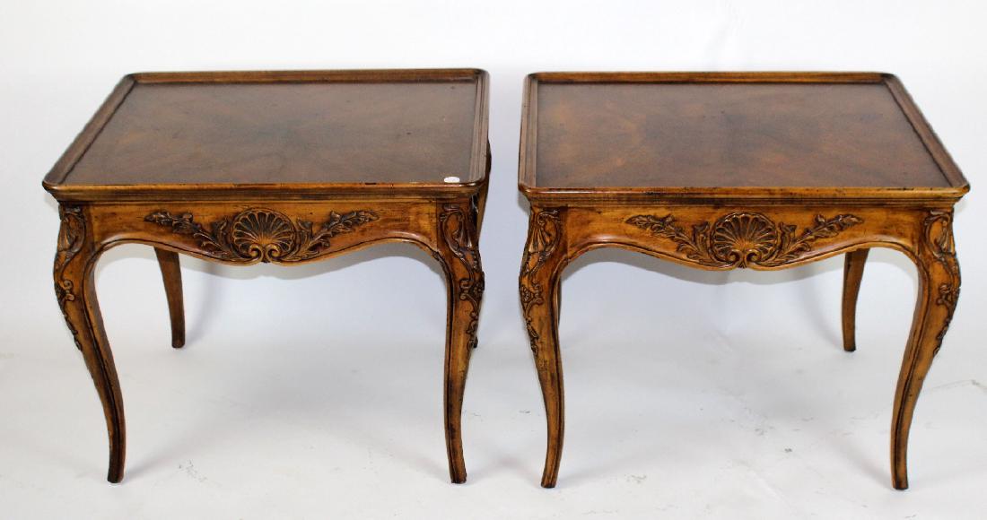 Pair Henredon Louis XV style side tables (1 of 4)