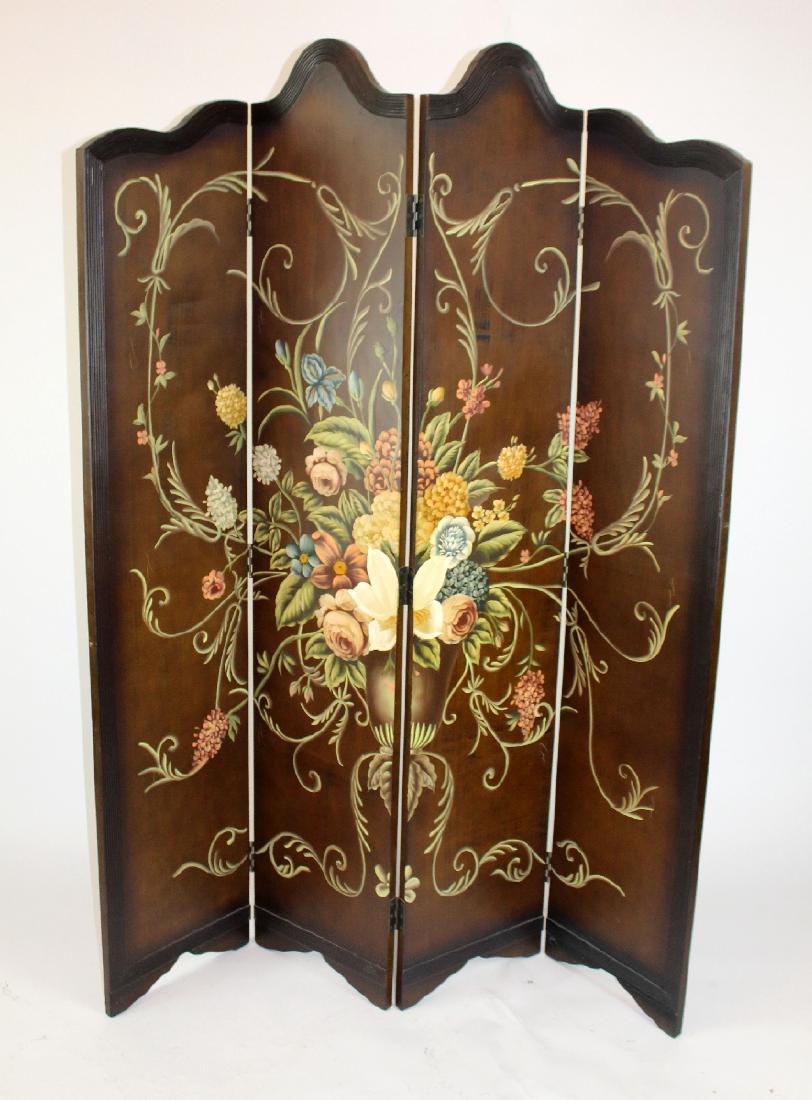 4 panel painted dressing screen (1 of 4)