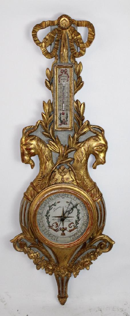 French Louis XVI gilt barometer (1 of 4)