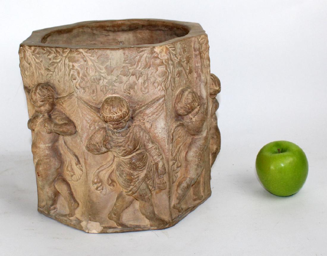 French terra cotta octagonal planter (1 of 4)