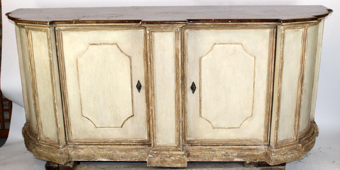 French Louis XIV style painted sideboard (1 of 6)