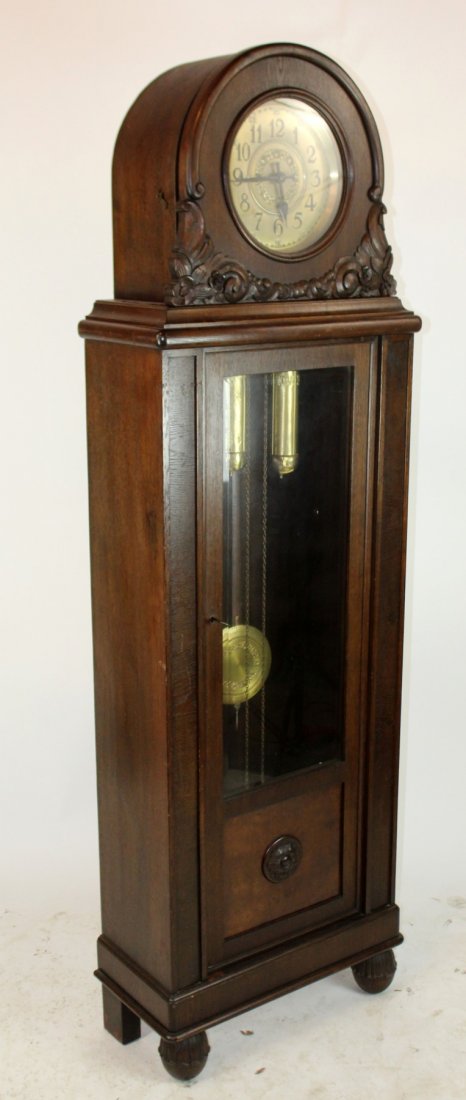 Art Deco oak grandfather clock (1 of 7)