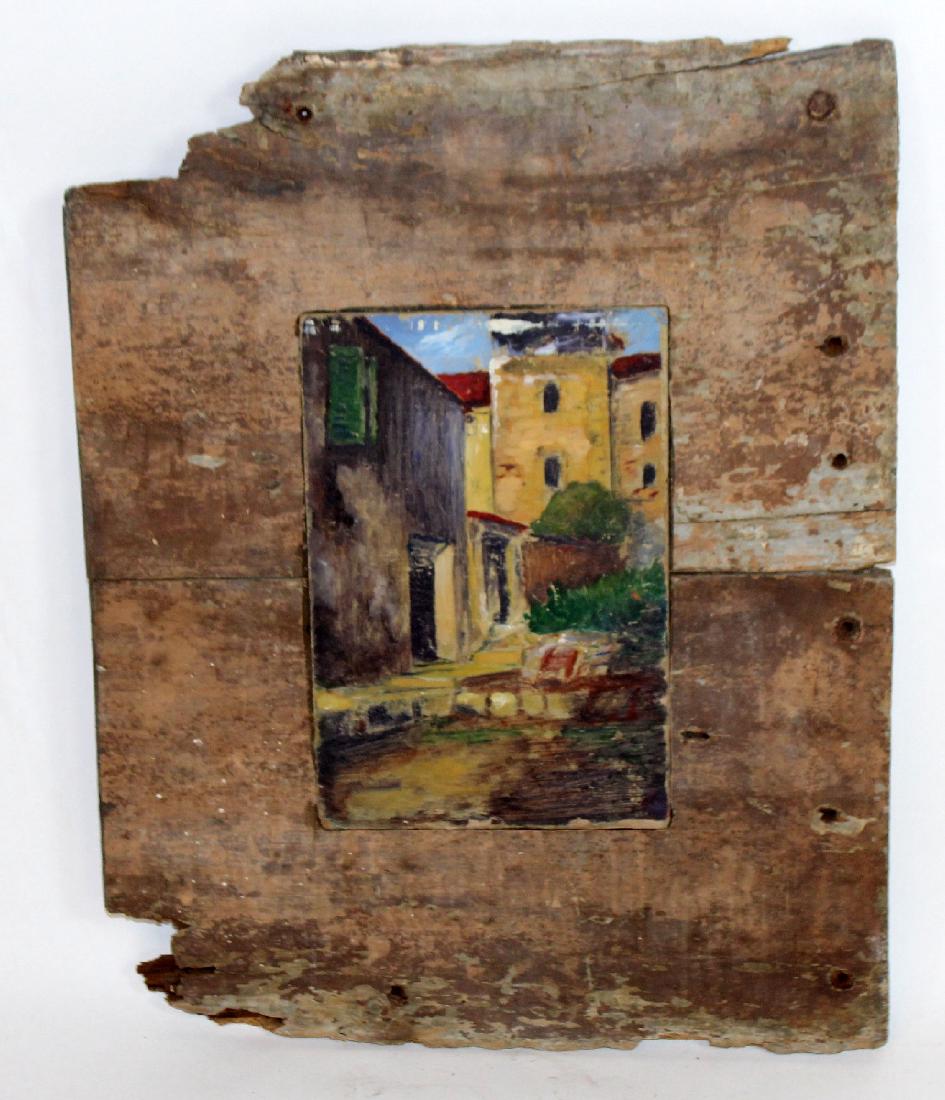 French oil on board landscape (1 of 4)