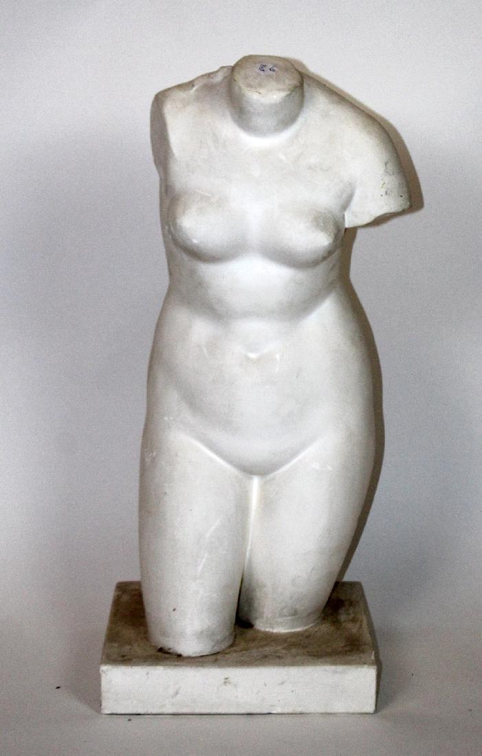 Cast Plaster female torso statue (1 of 5)