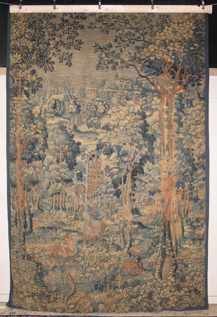 Flemish 17th century verdure tapestry (1 of 8)