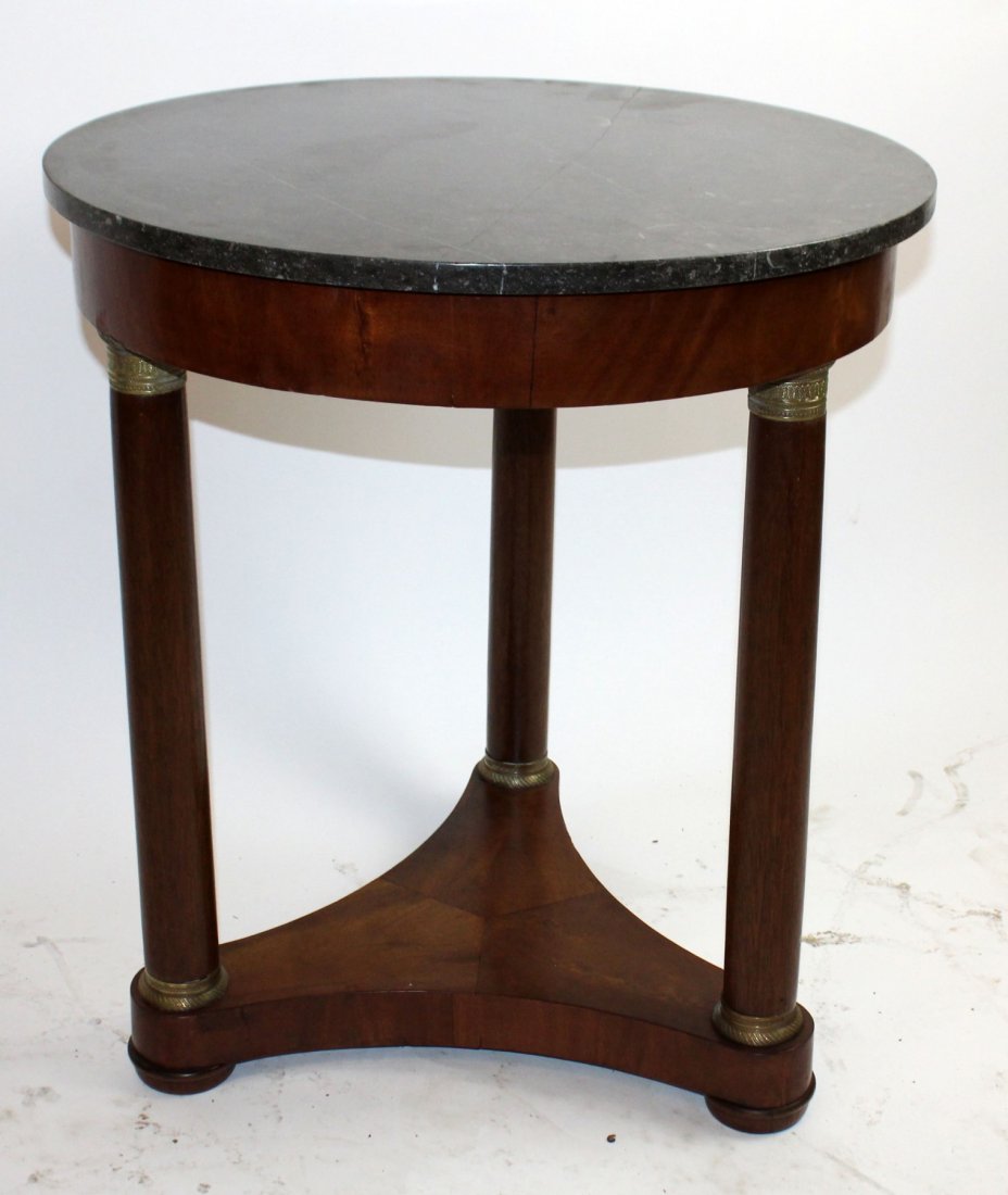 French Empire gueridon table with marble top (1 of 4)