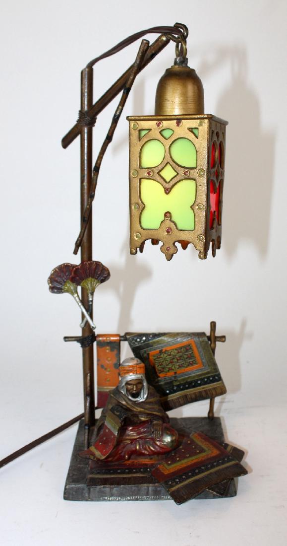 Cold painted bronze lamp (1 of 5)