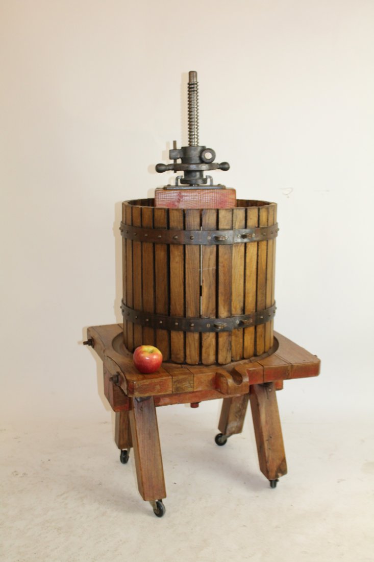 French wine press: French wine press. 53"h x 27"w x 24 1/2"d