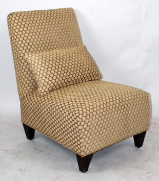 Modern Silver Gilt And Upholstered Slipper Chair Oct 05 2019 Stair In Ny