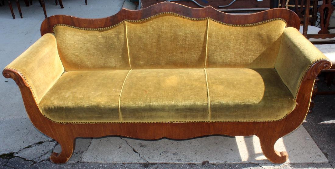 American Victorian rolled arm sofa (1 of 3)