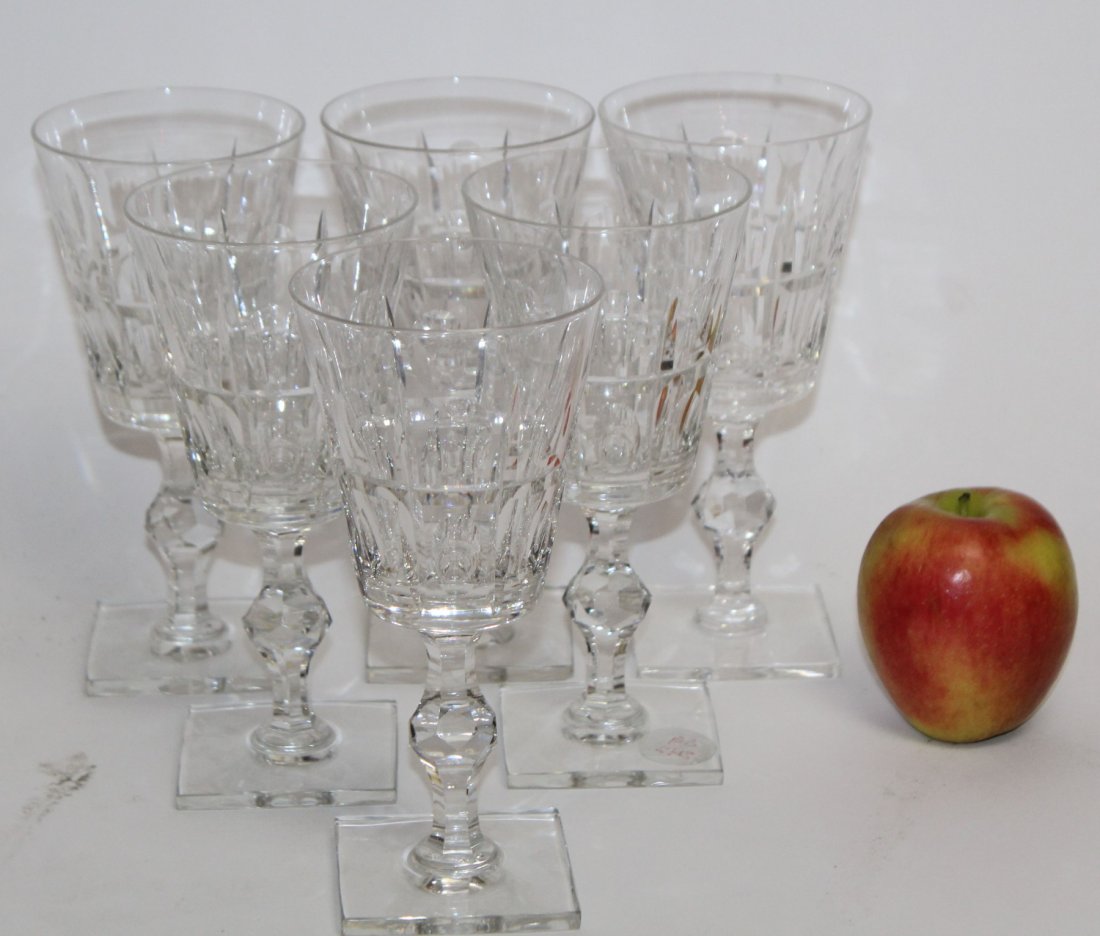 Set of 6 Hawkes crystal goblets (1 of 2)