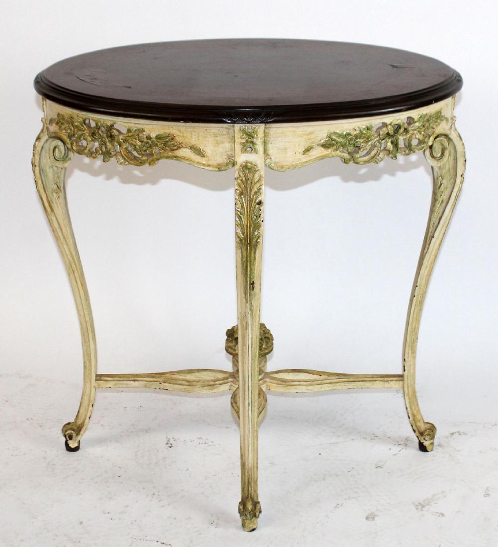 Louis XV marquetry top round table