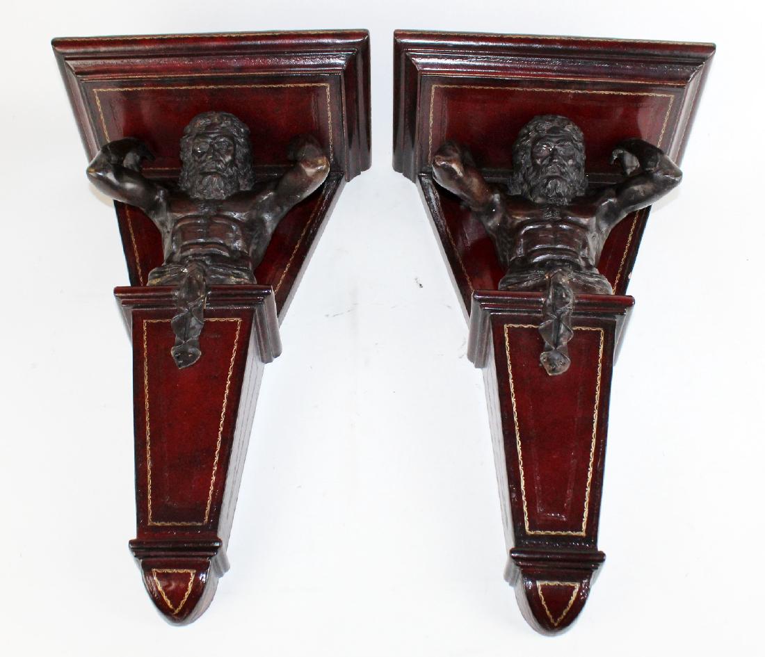 Pair of Maitland Smith wall plaques (1 of 2)